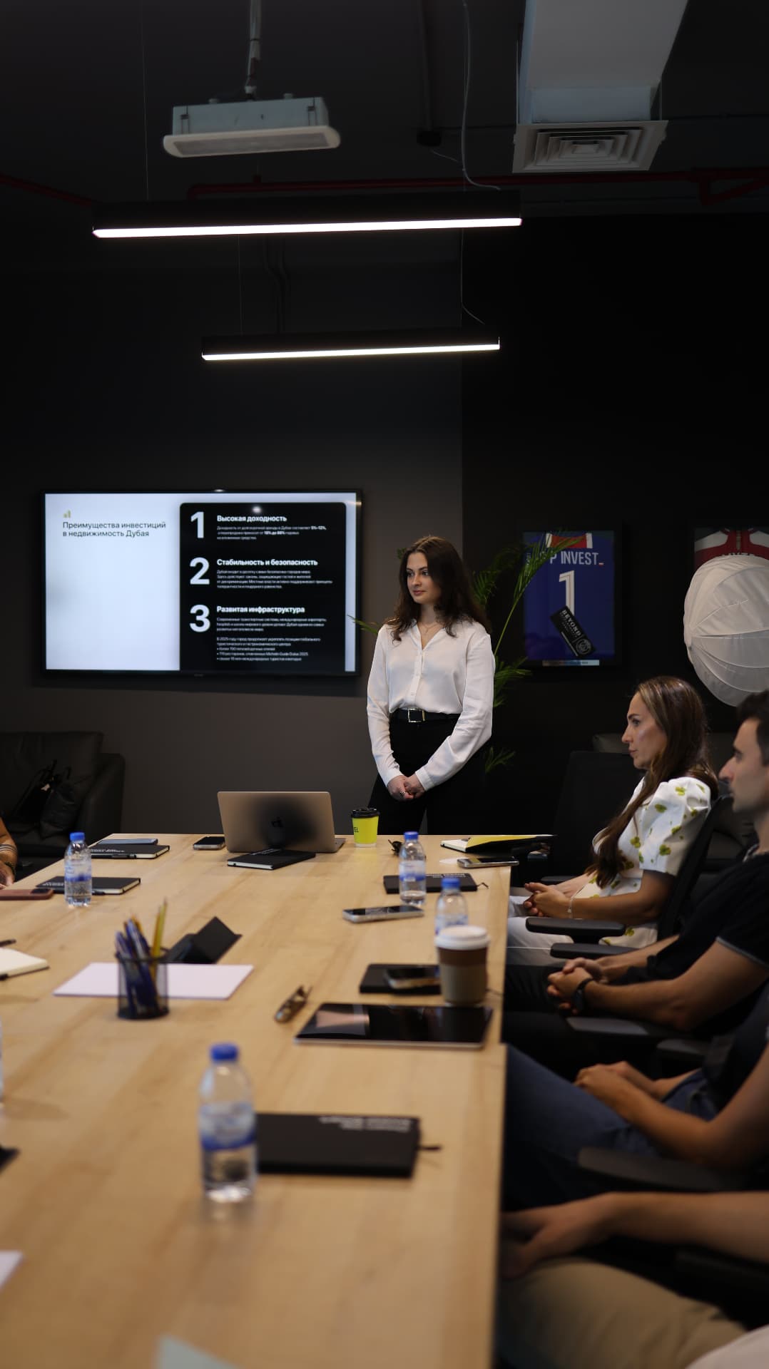 An SPI Dubai team presentation in a meeting room